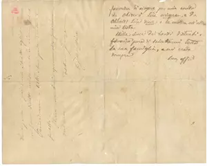 Lettera di Tanara alla moglie